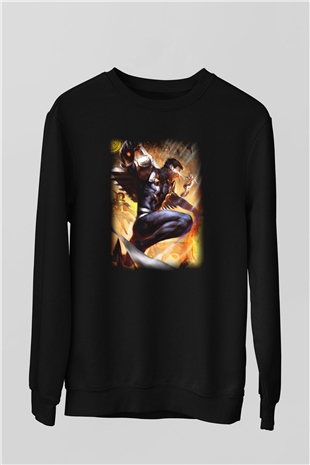 Black Bolt Siyah Unisex Sweatshirt