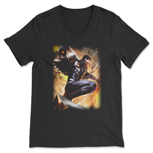 Black Bolt Unisex V Yaka Tişört V Yaka T-Shirt VT6654