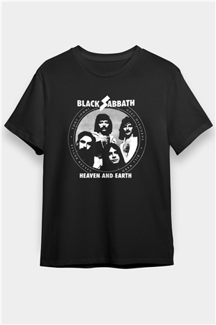 Black Sabbath Heaven And Earth Siyah Unisex Tişört T-Shirt - TişörtFabrikası
