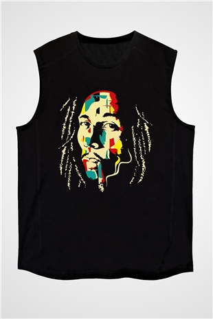 Bob Marley Siyah Unisex Kolsuz Tişört
