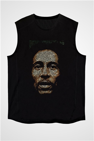 Bob Marley Siyah Unisex Kolsuz Tişört
