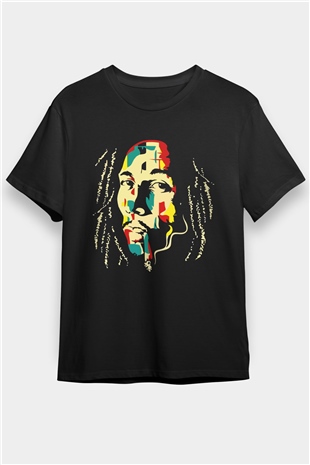 Bob Marley Siyah Unisex Tişört T-Shirt - TişörtFabrikası
