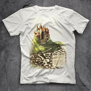 Bran Kalesi Beyaz Unisex Tişört T-Shirt - TişörtFabrikası