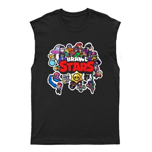 Brawl Stars Unisex Kesik Kol Tişört Kolsuz T-Shirt KT7551