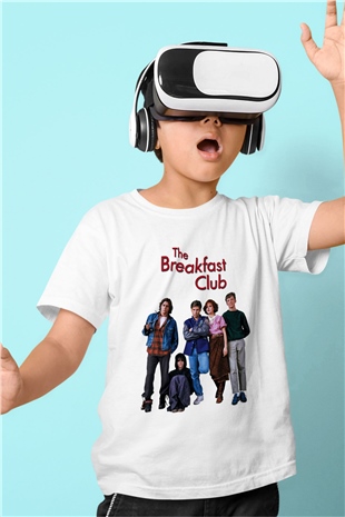 Breakfast Club Baskılı Beyaz Unisex Çocuk Tişört