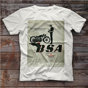 BSA Beyaz Unisex Tişört T-Shirt