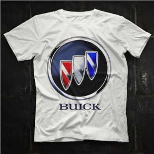 Buick Beyaz Unisex Tişört T-Shirt