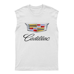 Cadillac Unisex Kesik Kol Tişört Cadillac  Kolsuz T-Shirt KT88