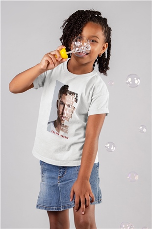 Calvin Harris Beyaz Unisex Çocuk Tişört
