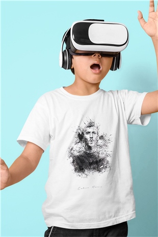 Calvin Harris Beyaz Unisex Çocuk Tişört