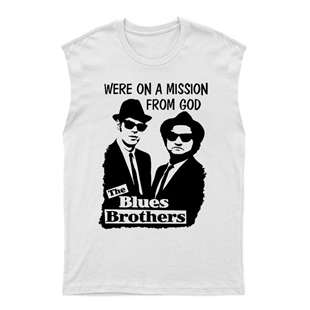Cazcı Kardeşler - Blues Brothers Unisex Kesik Kol Tişört Kolsuz T-Shirt KT989