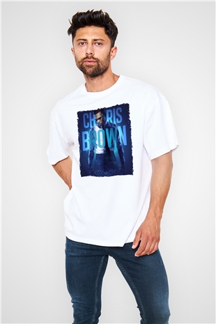 Chris Brown Beyaz Unisex Tişört T-Shirt - TişörtFabrikası