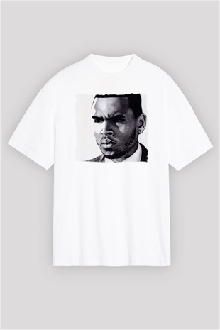 Chris Brown Beyaz Unisex Tişört T-Shirt - TişörtFabrikası