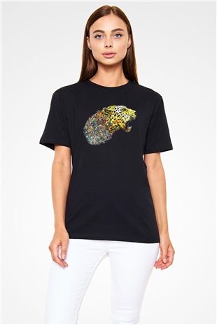 Cheetah Black Unisex  T-Shirt