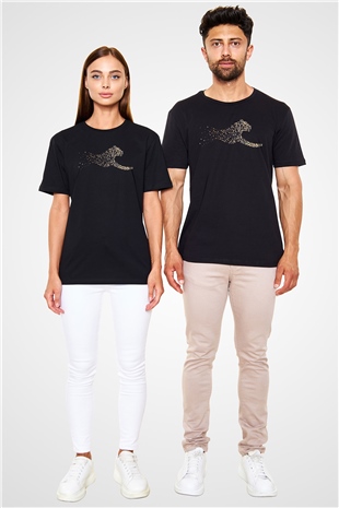 Cheetah Black Unisex  T-Shirt