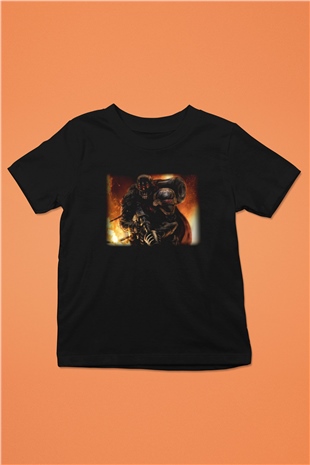 Command and Conquer Baskılı Siyah Unisex Çocuk Tişört