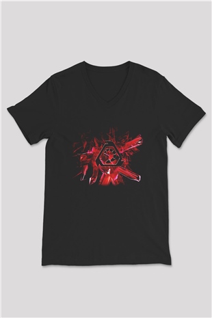 Command and Conquer Siyah Unisex V Yaka Tişört T-Shirt