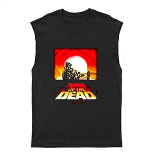 Dawn of the Dead Siyah Kesik Kol Tişört Unisex Kolsuz T-Shirt