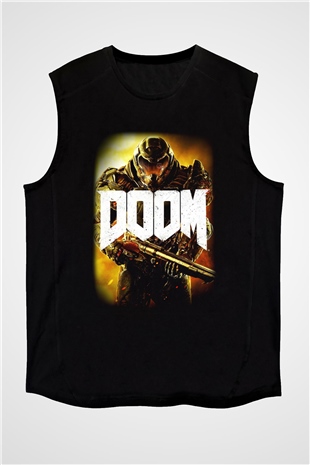 Doom Siyah Unisex Kolsuz Tişört