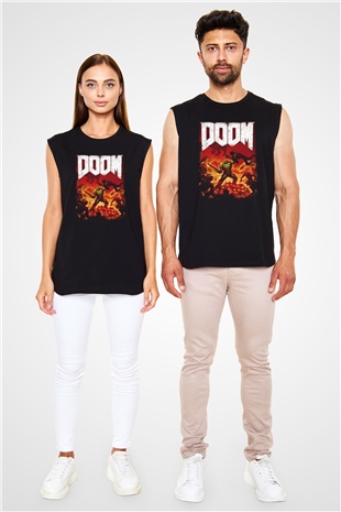 Doom Siyah Unisex Kolsuz Tişört