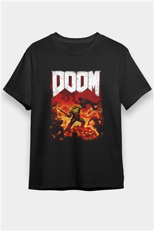 Doom Siyah Unisex Tişört T-Shirt