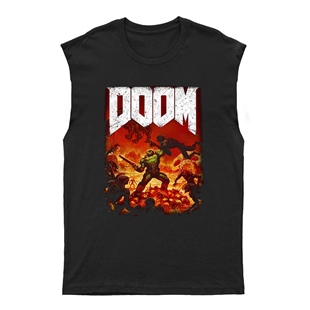 Doom Unisex Kesik Kol Tişört Kolsuz T-Shirt KT7625