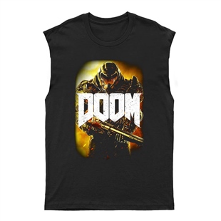 Doom Unisex Kesik Kol Tişört Kolsuz T-Shirt KT7627