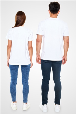 Eccity Beyaz Unisex Tişört T-Shirt