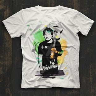 Ed Sheeran Beyaz Unisex Tişört T-Shirt - TişörtFabrikası