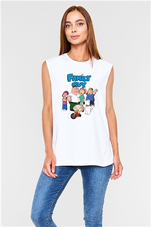 Family Guy Beyaz Unisex Kolsuz Tişört
