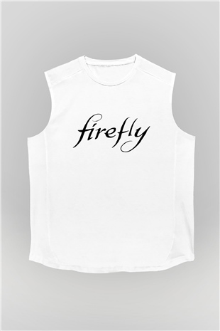 Firefly Beyaz Unisex Kolsuz Tişört
