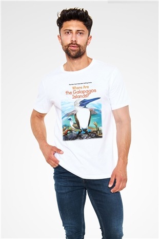 Galapagos Adaları Beyaz Unisex Tişört T-Shirt - TişörtFabrikası