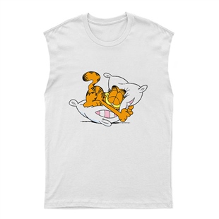 Garfield Unisex Kesik Kol Tişört Kolsuz T-Shirt KT479