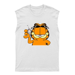 Garfield Unisex Kesik Kol Tişört Kolsuz T-Shirt KT482