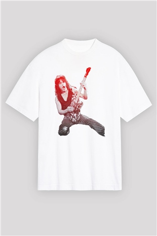 Gitarist Beyaz Unisex Tişört T-Shirt - TişörtFabrikası