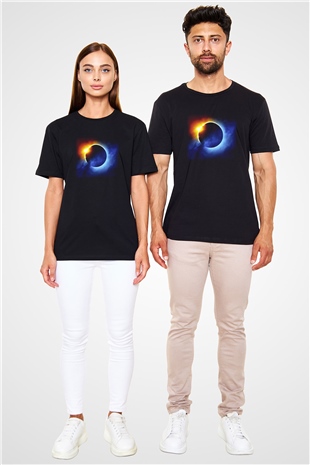 Güneş Siyah Unisex Tişört T-Shirt - TişörtFabrikası