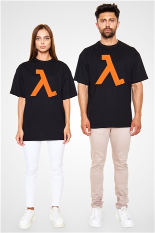 Half-Life Siyah Unisex Oversize Tişört T-Shirt