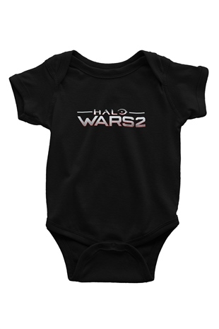 Halo Wars Baskılı Siyah Bebek Body - Zıbın