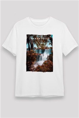 Iguazu Falls White Unisex  T-Shirt