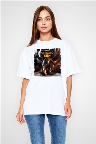 Infamous Beyaz Unisex Tişört T-Shirt