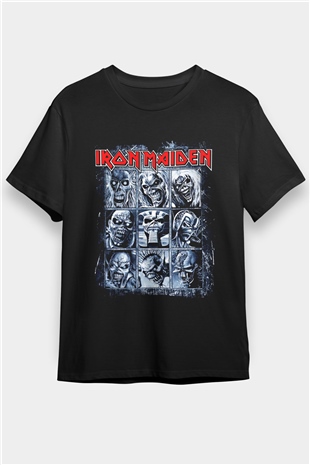 Iron Maiden Eddie Siyah Unisex Tişört T-Shirt - TişörtFabrikası