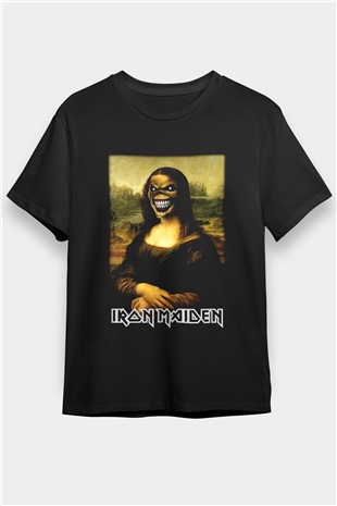 Iron Maiden Mona Lisa Eddie Siyah Unisex Tişört T-Shirt - TişörtFabrikası