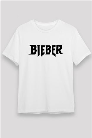 Justin Bieber Beyaz Unisex Tişört T-Shirt - TişörtFabrikası