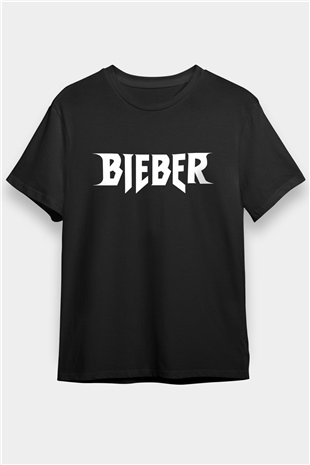 Justin Bieber Siyah Unisex Tişört T-Shirt - TişörtFabrikası