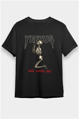 Kanye West Yeezus Siyah Unisex Tişört T-Shirt - TişörtFabrikası