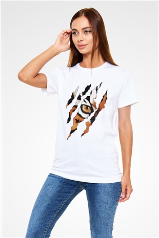 Tiger White Unisex  T-Shirt