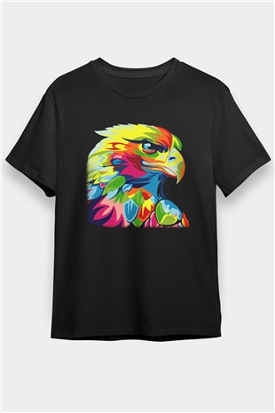 Kartal Siyah Unisex Tişört T-Shirt - TişörtFabrikası