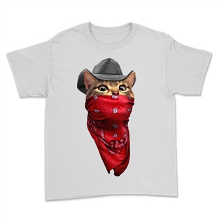 Kedi Baskılı Tasarım Tişört TSRT433
