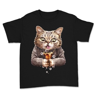 Kedi Baskılı Tasarım Tişört TSRT436