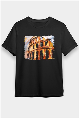 Colosseu Black Unisex  T-Shirt